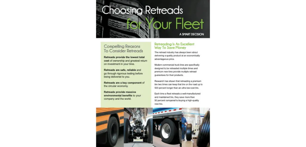 Retread Brochure for Fleets Issued